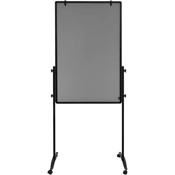 Mobilní tabule / nástěnka / flipchart - 3 v 1, 120x75 cm, MULTIBOARD, šedý