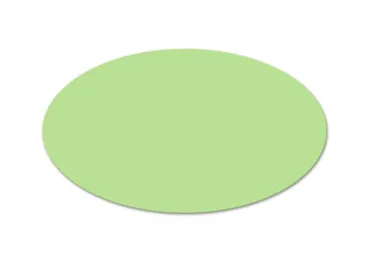 Moderační karty - ovály 11x19 cm, 500 ks, zelené
