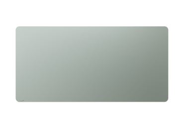 Moderní skleněná tabule s matným povrchem v barvě a zaoblenými rohy v barvě Sage Green, 100x200 cm