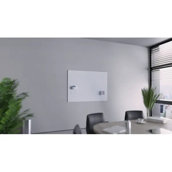 Moderní skleněná tabule s matným povrchem v barvě Chilly Lake, 90x120 cm