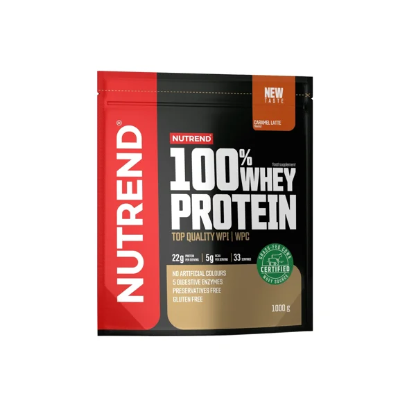 NUTREND 100% Whey Protein sáček - karamelové latté - 1000g