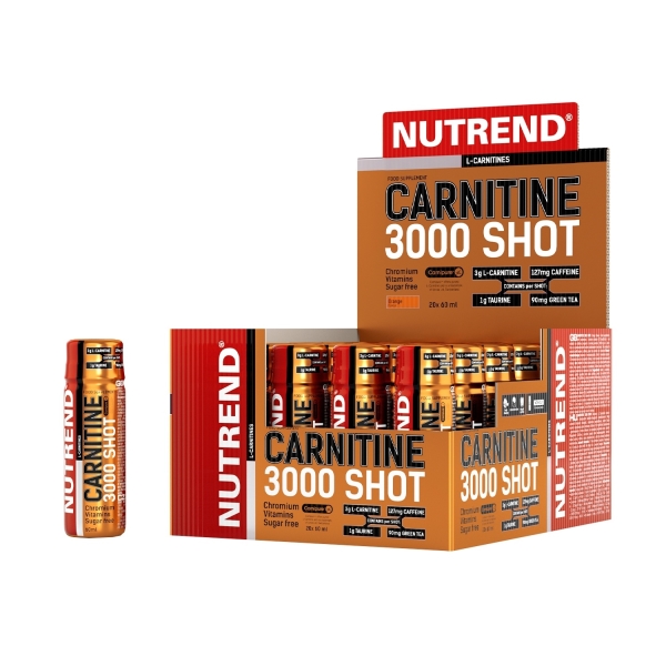 NUTREND Carnitine 3000 Shot - pomeranč - 20 x 60ml