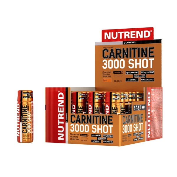 NUTREND Carnitine 3000 Shot - pomeranč - 20 x 60ml