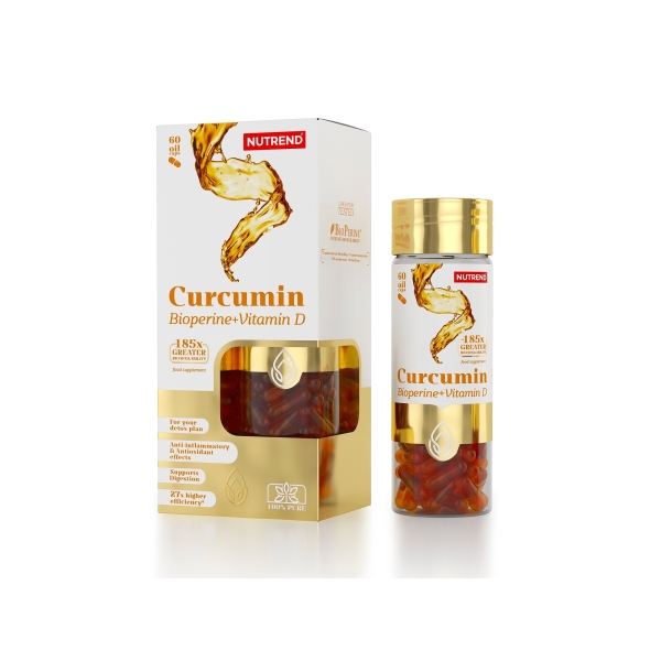 NUTREND Curcumin + Bioperine + Vitamin D - 60 kapslí
