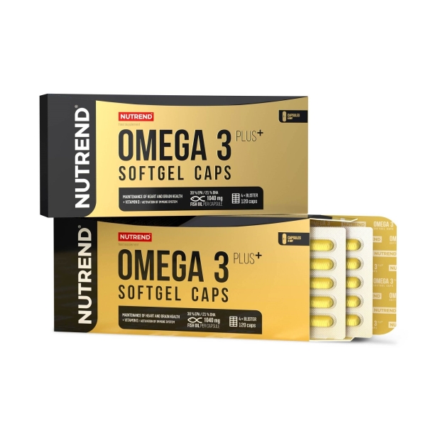 NUTREND Omega 3 Plus Softgel Caps - 120 kapslí