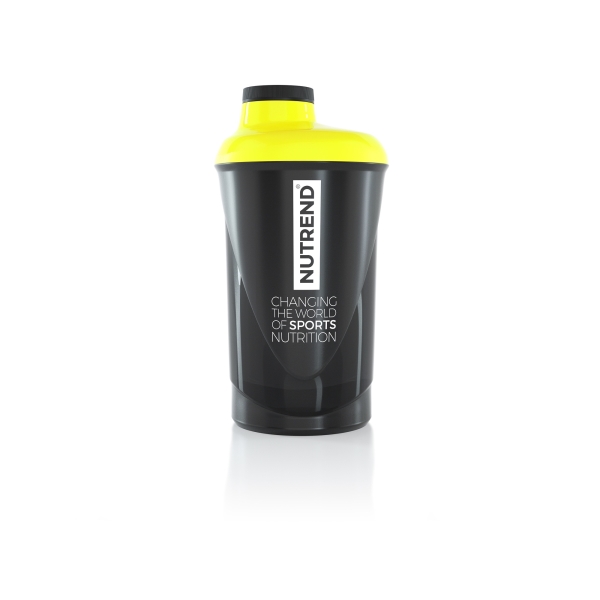 NUTREND Shaker se sítkem - černo-žlutý - 600ml