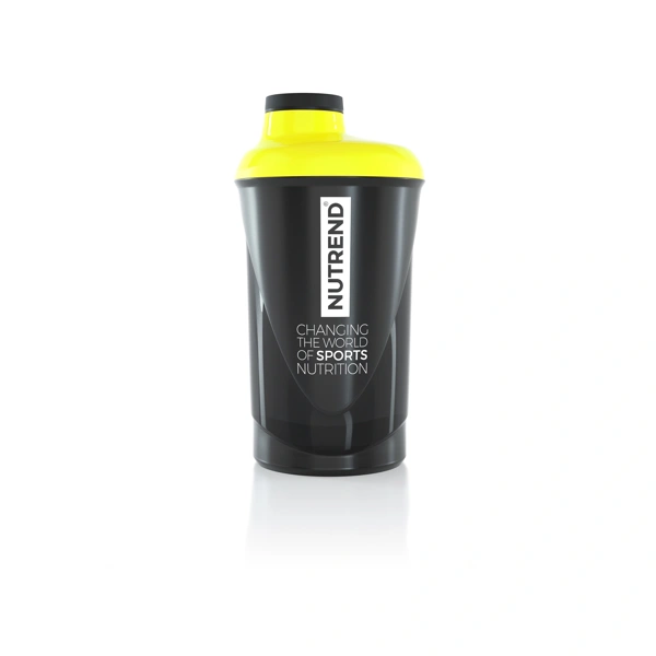 NUTREND Shaker se sítkem - černo-žlutý - 600ml