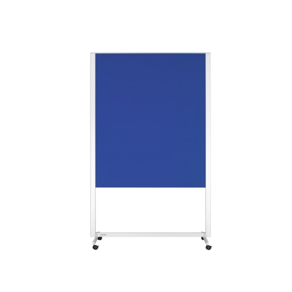 Oboustranná mobilní plstěná textilní tabule 150x120 cm, PROFESSIONAL, modrá