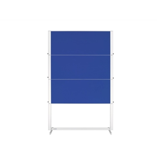 Oboustranná skládací plstěná textilní tabule 150x120 cm, PROFESSIONAL, modrá