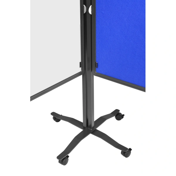 Oboustranný mobilní pěnový paraván / nástěnka 150x120 cm, PREMIUM PLUS, bílý