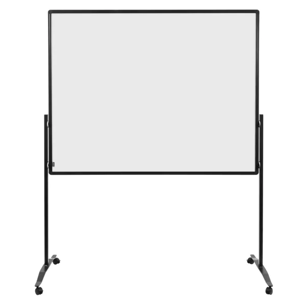 Oboustranný mobilní pěnový paraván / nástěnka 150x120 cm, PREMIUM PLUS, bílý