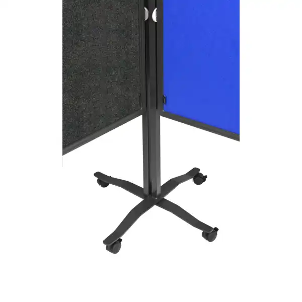 Oboustranný mobilní textilní paraván / nástěnka 150x120 cm, PREMIUM PLUS, antracitový