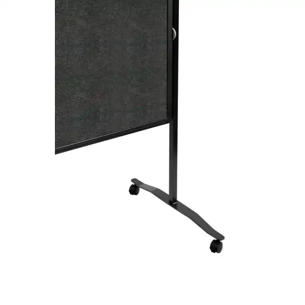 Oboustranný mobilní textilní paraván / nástěnka 150x120 cm, PREMIUM PLUS, antracitový