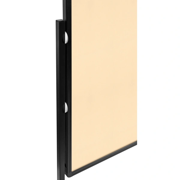 Oboustranný mobilní textilní paraván / nástěnka 150x120 cm, PREMIUM PLUS, béžový