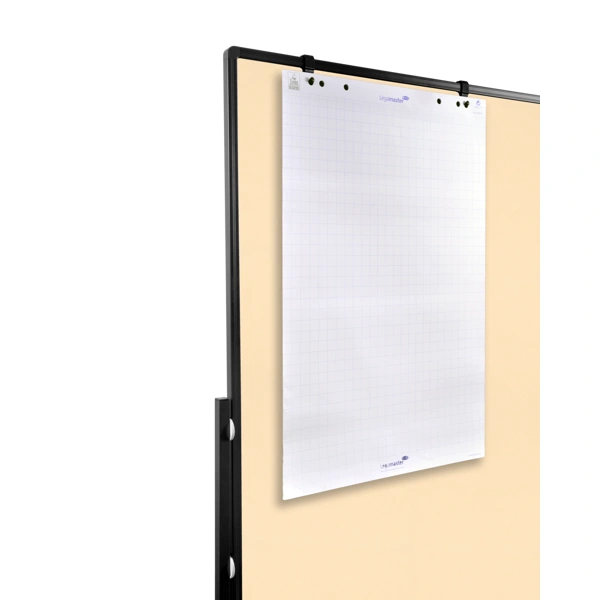 Oboustranný mobilní textilní paraván / nástěnka 150x120 cm, PREMIUM PLUS, béžový