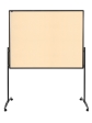 Oboustranný mobilní textilní paraván / nástěnka 150x120 cm, PREMIUM PLUS, béžový