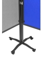 Oboustranný mobilní textilní paraván / nástěnka 150x120 cm, PREMIUM PLUS, modrý