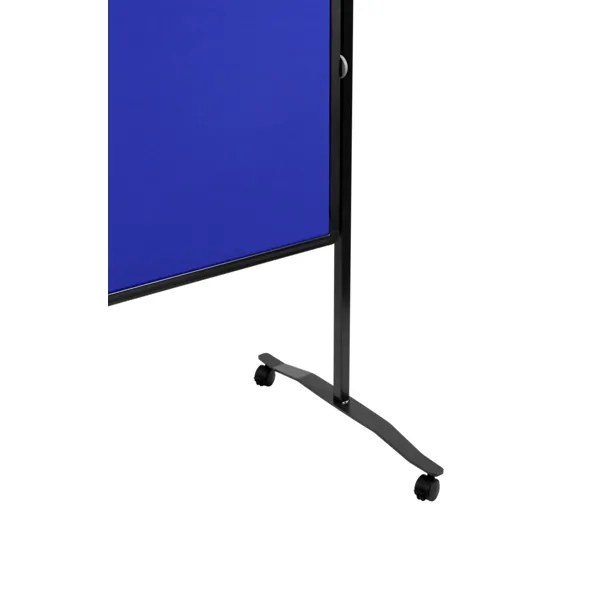 Oboustranný mobilní textilní paraván / nástěnka 150x120 cm, PREMIUM PLUS, modrý
