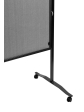 Oboustranný mobilní textilní paraván / nástěnka 150x120 cm, PREMIUM PLUS, šedý