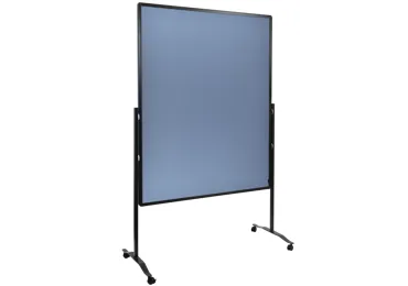Oboustranný mobilní textilní paraván / nástěnka 150x120 cm, PREMIUM PLUS, světle modrý
