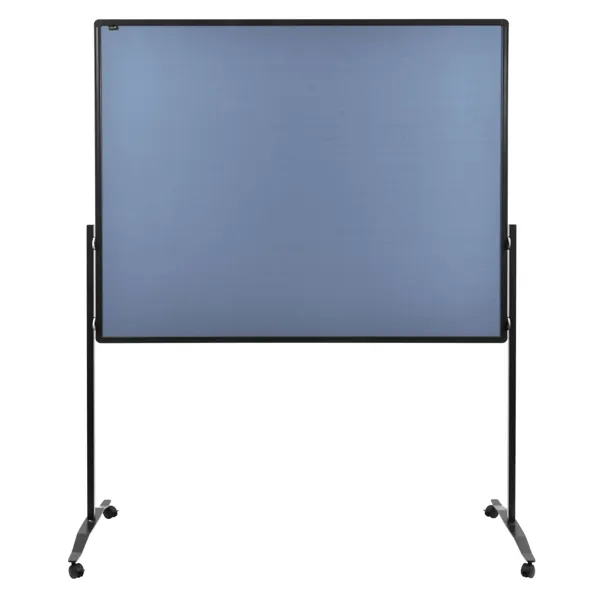 Oboustranný mobilní textilní paraván / nástěnka 150x120 cm, PREMIUM PLUS, světle modrý