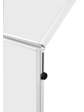 Oboustranný pěnový skládací paraván / nástěnka 150x120 cm, ECONOMY, bílý