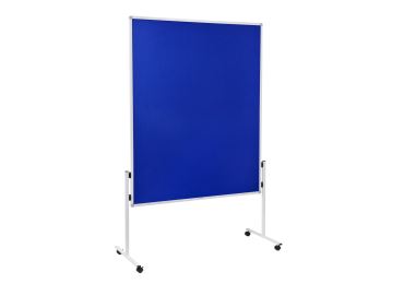 Oboustranný textilní paraván / nástěnka 150x120 cm, ECONOMY, modrý