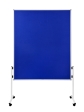 Oboustranný textilní paraván / nástěnka 150x120 cm, ECONOMY, modrý