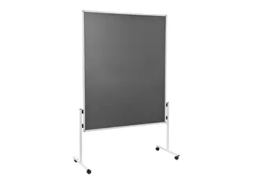 Oboustranný textilní paraván / nástěnka 150x120 cm, ECONOMY, šedý