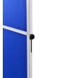 Oboustranný textilní skládací paraván / nástěnka 150x120 cm, ECONOMY, modrý