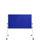 Oboustranný textilní skládací paraván / nástěnka 150x120 cm, ECONOMY, modrý