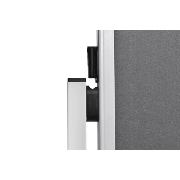 Oboustranný textilní skládací paraván / nástěnka 150x120 cm, ECONOMY, šedý