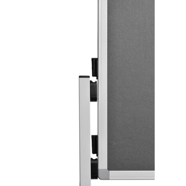 Oboustranný textilní skládací paraván / nástěnka 150x120 cm, ECONOMY, šedý