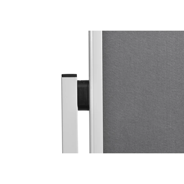 Oboustranný textilní skládací paraván / nástěnka 150x120 cm, ECONOMY, šedý