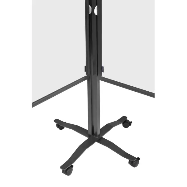 Ochranná mobilní dělící stěna PREMIUM 150 x 120 cm, lakovaná bílá tabule