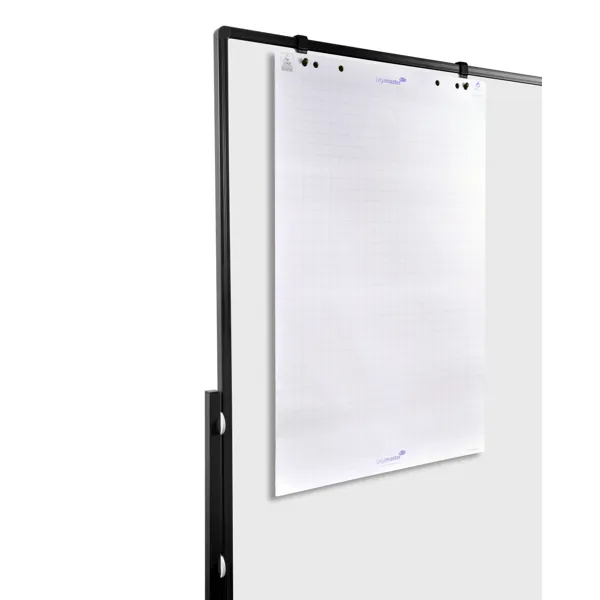 Ochranná mobilní dělící stěna PREMIUM 150 x 120 cm, lakovaná bílá tabule