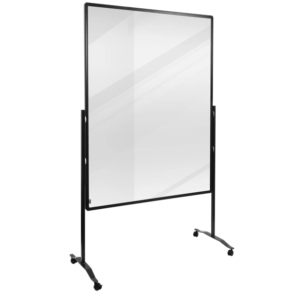 Ochranná mobilní dělící stěna PREMIUM PLUS 150 x 100 cm, průhledná