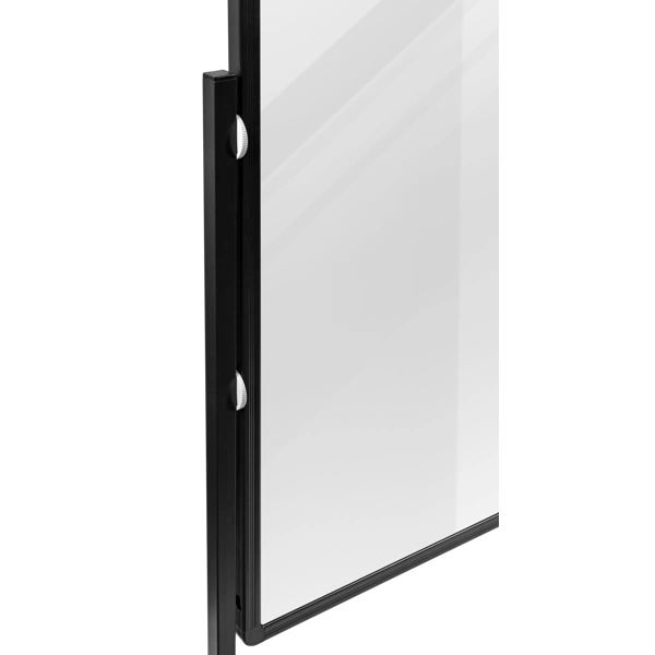 Ochranná mobilní dělící stěna PREMIUM PLUS 150 x 100 cm, průhledná