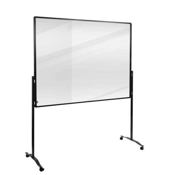 Ochranná mobilní dělící stěna PREMIUM PLUS 150 x 100 cm, průhledná