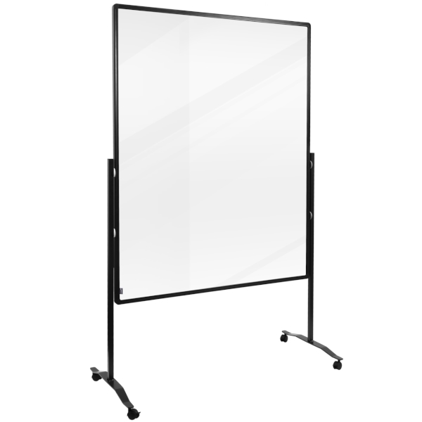 Ochranná mobilní dělící stěna PREMIUM PLUS 150 x 120 cm, průhledná