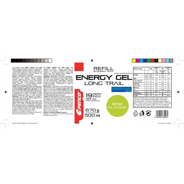 PENCO Energetický gel LONG TRAIL REFILL - citron - 500 ml - 19 dávek