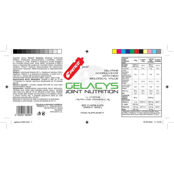 PENCO Želatina na klouby GELACYS - 120 tobolek