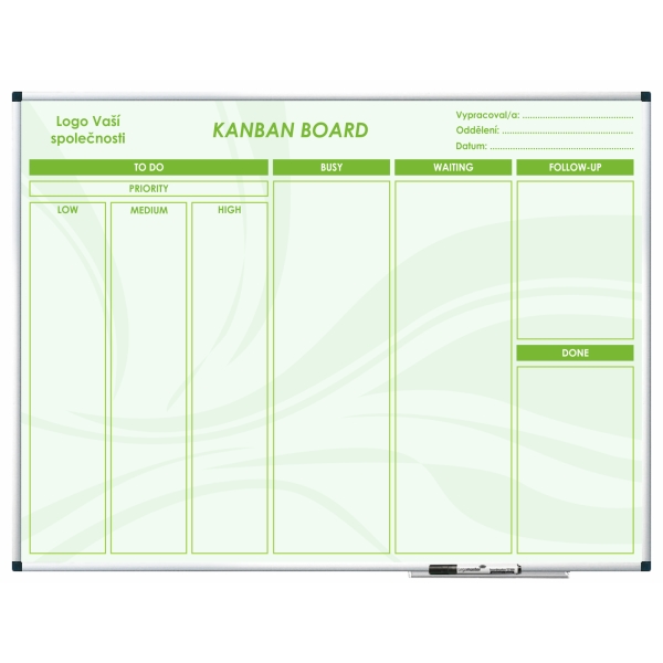 Plánovací tabule KANBAN 120x90 cm
