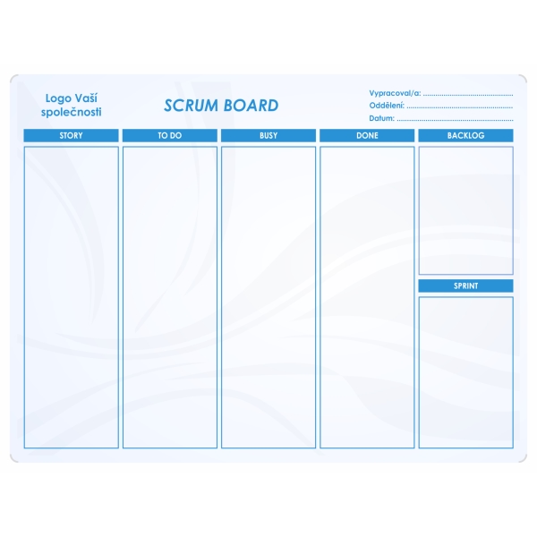Plánovací tabule SCRUM 120x90 cm bez rámu