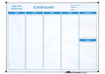 Plánovací tabule SCRUM 120x90 cm
