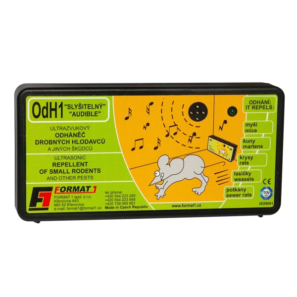 Plašič kun a myší OdH1 slyšitelný  s adaptérem, 100m2