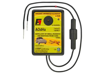 Plašič kun a myší  z automobilu AOdHA tichý,napájení z autobaterie.