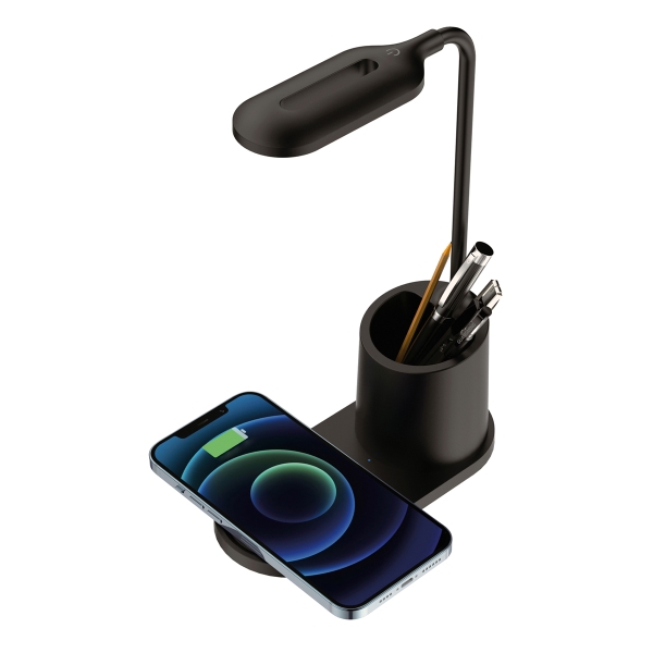 Platinet PDL1930B stolní LED lampa 3W stmívatelná, bezdrátové nabíjení, černá Platinet PDL1930B stolní LED lampa 3W stmívatelná, bezdrátové nabíjení, černá