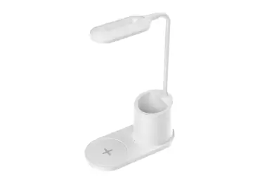 Platinet PDL1930W stolní LED lampa 3W stmívatelná, bezdrátové nabíjení, bílá