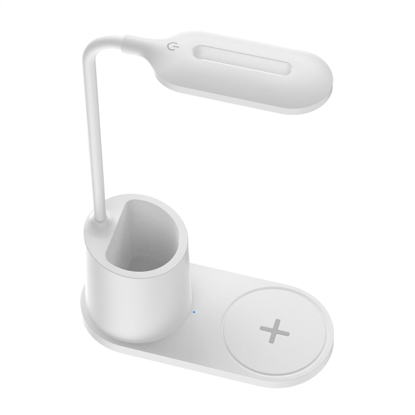 Platinet PDL1930W stolní LED lampa 3W stmívatelná, bezdrátové nabíjení, bílá Platinet PDL1930W stolní LED lampa 3W stmívatelná, bezdrátové nabíjení, bílá